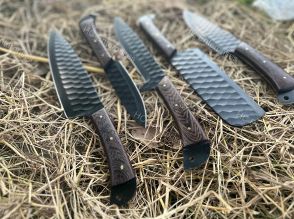 Professional Chef Knives Set with Leather Sheath - 5-Piece - Image 6