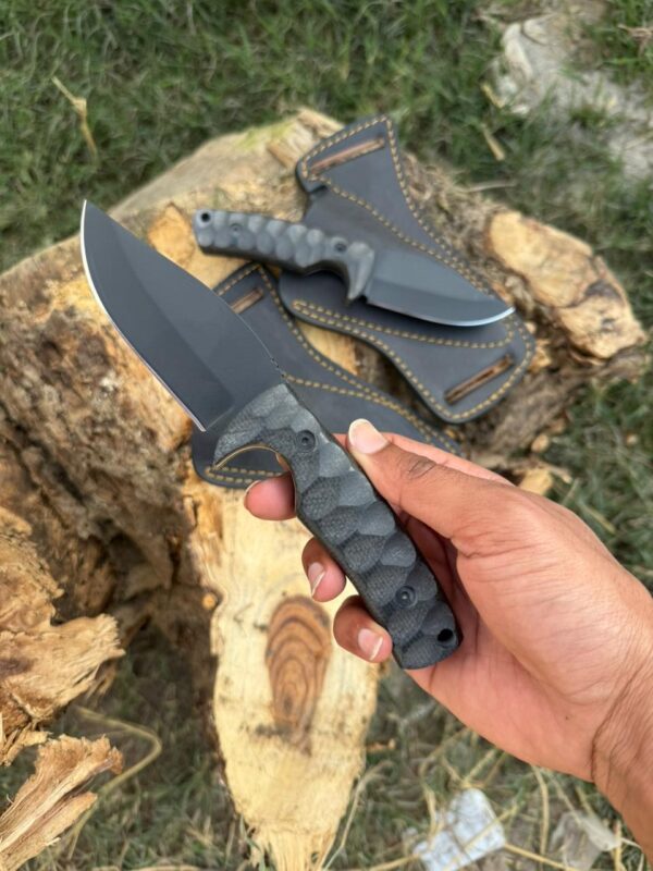 Custom Handmade skinner knife with leather Sheath - Image 2